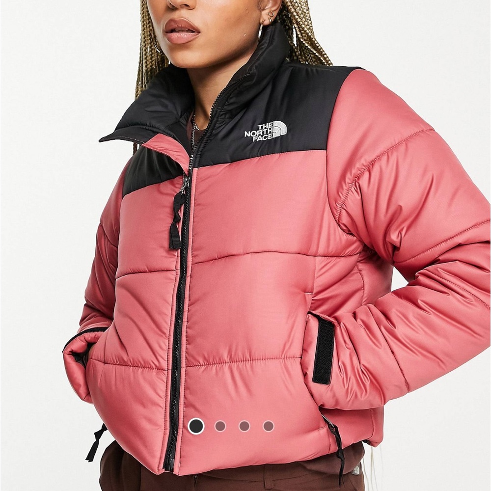 The North Face Pink and Black Puffer Jacket M